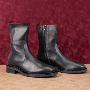 Cordani Women Blaze Black Leather Zip Ankle Fashion Dress Boots sz 10.5US EUR41